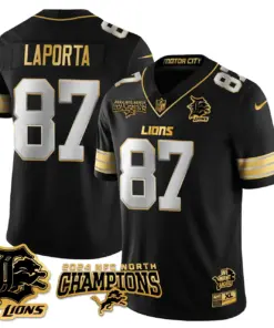 Jared Goff Detroit Lions Nike 2024 NFC North Champions Stitched Jersey - Anthracite - Image 76