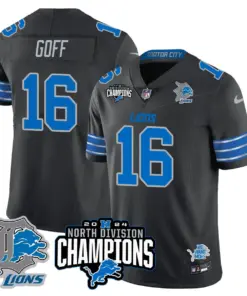 Alternative view of Jahmyr Gibbs Detroit Lions Nike 2024 NFC North Champions Stitched Jersey - Powder Blue