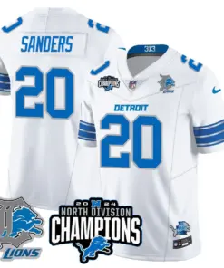 Jahmyr Gibbs Detroit Lions Nike 2024 NFC North Champions Stitched Jersey - Powder Blue - Image 21