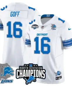 Jahmyr Gibbs Detroit Lions Nike 2024 NFC North Champions Stitched Jersey - Powder Blue - Image 19