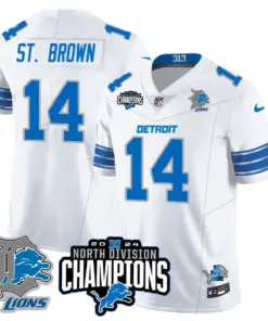 Jahmyr Gibbs Detroit Lions Nike 2024 NFC North Champions Stitched Jersey - Powder Blue - Image 3