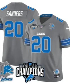 Jahmyr Gibbs Detroit Lions Nike 2024 NFC North Champions Stitched Jersey - Powder Blue - Image 39