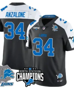 Jahmyr Gibbs Detroit Lions Nike 2024 NFC North Champions Stitched Jersey - Powder Blue - Image 53