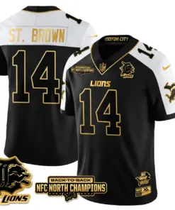 Jahmyr Gibbs Detroit Lions Nike 2024 NFC North Champions Stitched Jersey - Black - Image 5