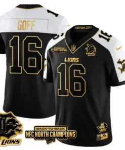 Jahmyr Gibbs Detroit Lions Nike 2024 NFC North Champions Stitched Jersey - Black - Image 7