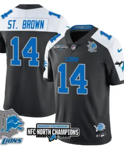 Jahmyr Gibbs Detroit Lions Nike 2024 NFC North Champions Stitched Jersey - Black - Image 12