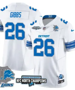 Jahmyr Gibbs Detroit Lions Nike 2024 NFC North Champions Stitched Jersey - Black - Image 23