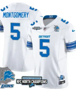 Jahmyr Gibbs Detroit Lions Nike 2024 NFC North Champions Stitched Jersey - Black - Image 24