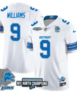 Jahmyr Gibbs Detroit Lions Nike 2024 NFC North Champions Stitched Jersey - Black - Image 21