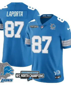Jahmyr Gibbs Detroit Lions Nike 2024 NFC North Champions Stitched Jersey - Black - Image 28