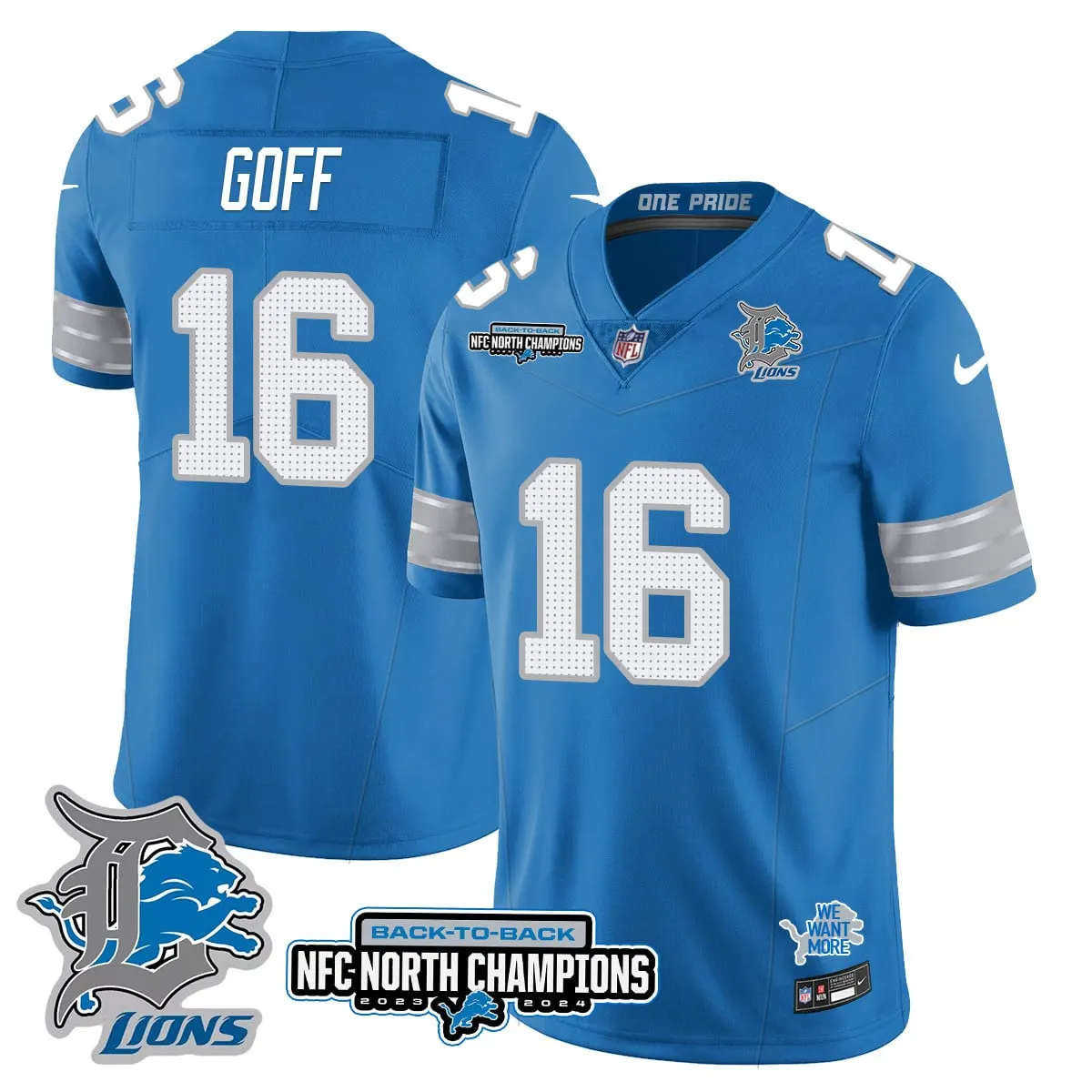 Jahmyr Gibbs Detroit Lions Nike 2024 NFC North Champions Stitched Jersey - Black - Image 27