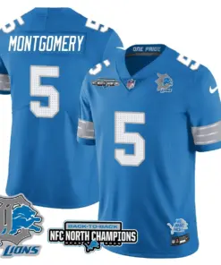 Jahmyr Gibbs Detroit Lions Nike 2024 NFC North Champions Stitched Jersey - Black - Image 30