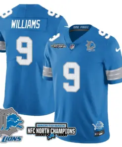 Jahmyr Gibbs Detroit Lions Nike 2024 NFC North Champions Stitched Jersey - Black - Image 31
