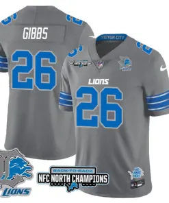 Jahmyr Gibbs Detroit Lions Nike 2024 NFC North Champions Stitched Jersey - Black - Image 34