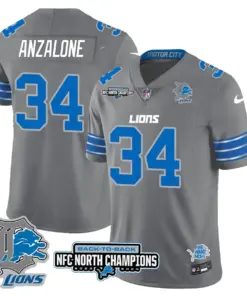 Jahmyr Gibbs Detroit Lions Nike 2024 NFC North Champions Stitched Jersey - Black - Image 38