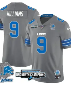 Jahmyr Gibbs Detroit Lions Nike 2024 NFC North Champions Stitched Jersey - Black - Image 41