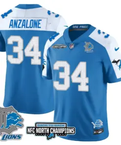 Jahmyr Gibbs Detroit Lions Nike 2024 NFC North Champions Stitched Jersey - Black - Image 42