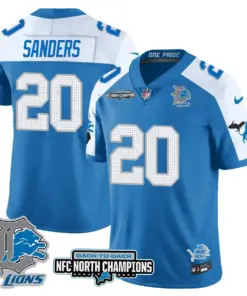 Jahmyr Gibbs Detroit Lions Nike 2024 NFC North Champions Stitched Jersey - Black - Image 48