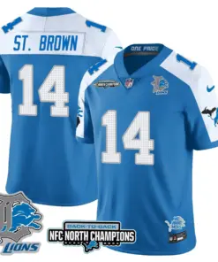 Jahmyr Gibbs Detroit Lions Nike 2024 NFC North Champions Stitched Jersey - Black - Image 47