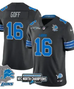 Jahmyr Gibbs Detroit Lions Nike 2024 NFC North Champions Stitched Jersey - Black - Image 50