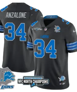 Jahmyr Gibbs Detroit Lions Nike 2024 NFC North Champions Stitched Jersey - Black - Image 54