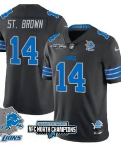Jahmyr Gibbs Detroit Lions Nike 2024 NFC North Champions Stitched Jersey - Black - Image 57