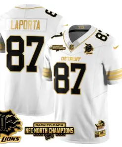 Jahmyr Gibbs Detroit Lions Nike 2024 NFC North Champions Stitched Jersey - Black - Image 62