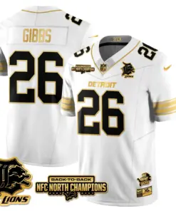 Jahmyr Gibbs Detroit Lions Nike 2024 NFC North Champions Stitched Jersey - Black - Image 61
