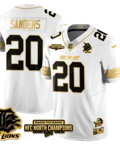 Jahmyr Gibbs Detroit Lions Nike 2024 NFC North Champions Stitched Jersey - Black - Image 64