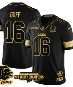 Jahmyr Gibbs Detroit Lions Nike 2024 NFC North Champions Stitched Jersey - Black - Image 51