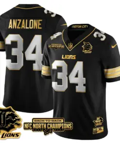 Jahmyr Gibbs Detroit Lions Nike 2024 NFC North Champions Stitched Jersey - Black - Image 73