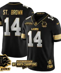 Jahmyr Gibbs Detroit Lions Nike 2024 NFC North Champions Stitched Jersey - Black - Image 80
