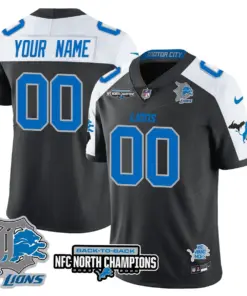 Detroit Lions Nike 2024 NFC North Champions Custom Stitched Jersey - Gray - Image 8