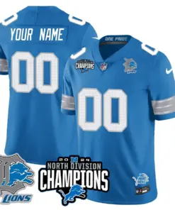 Detroit Lions Nike 2024 NFC North Champions Custom Stitched Jersey - Anthracite - Image 3