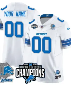 Detroit Lions Nike 2024 NFC North Champions Custom Stitched Jersey - Anthracite - Image 5