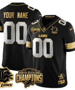Detroit Lions Nike 2024 NFC North Champions Custom Stitched Jersey - Anthracite - Image 9