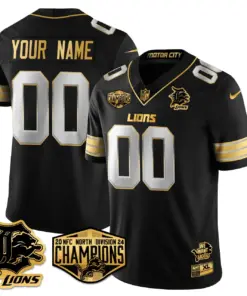 Detroit Lions Nike 2024 NFC North Champions Custom Stitched Jersey All Stitche - Royal Blue - Image 8