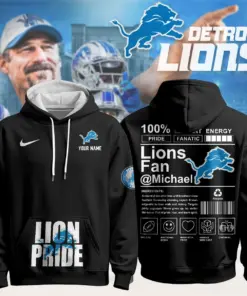 Detroit Lions Nike Pride Custom Limited Pullover Hoodie - Powder Blue - Image 3