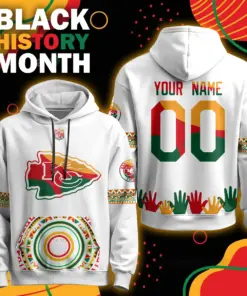 Alternative view of Kansas City Chiefs Nike Black History Month Custom Limited Pullover Hoodie - Black