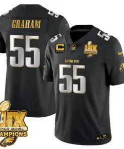 Philadelphia Eagles Nike Super Bowl LIX Champions Vapor Limited Stitched Jersey - Anthracite - Image 3