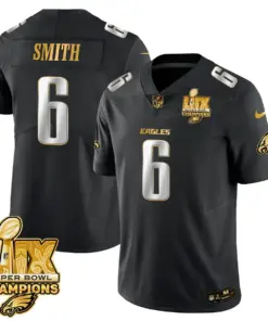 Philadelphia Eagles Nike Super Bowl LIX Champions Vapor Limited Stitched Jersey - Anthracite - Image 6