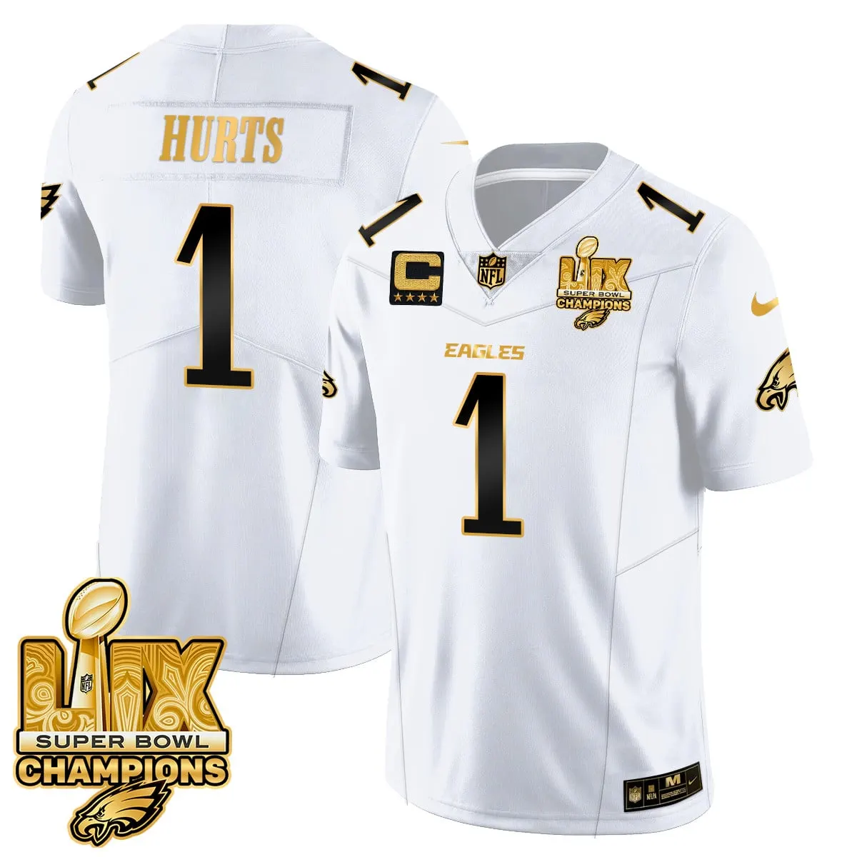 Philadelphia Eagles Nike Super Bowl LIX Champions Vapor Limited Stitched Jersey - Anthracite - Image 8