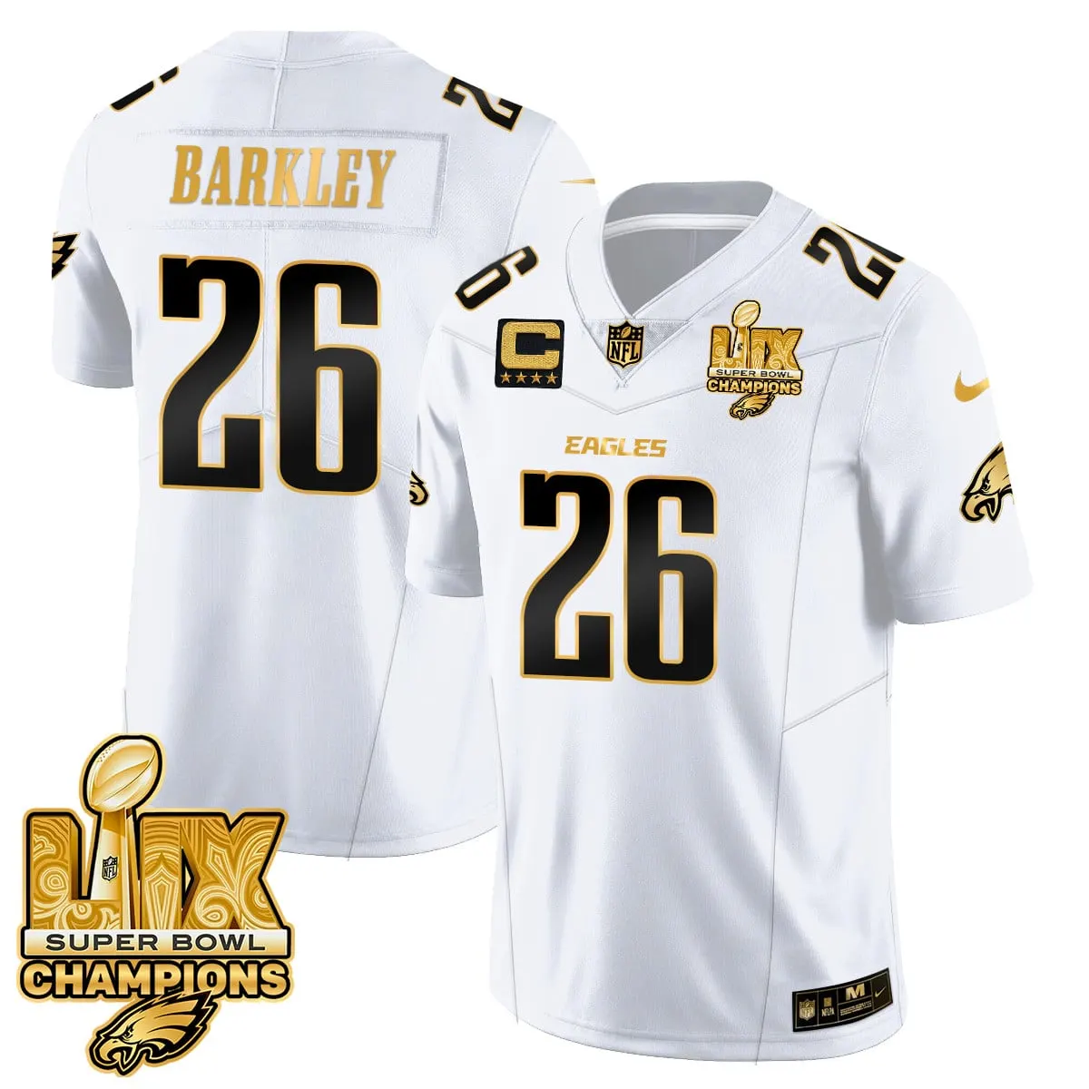 Philadelphia Eagles Nike Super Bowl LIX Champions Vapor Limited Stitched Jersey - Anthracite - Image 10