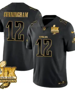 Philadelphia Eagles Nike Super Bowl LIX Champions Vapor Limited Stitched Jersey - Anthracite - Image 19