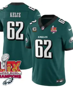 Philadelphia Eagles Nike Super Bowl LIX Champions Vapor Limited Stitched Jersey - Anthracite - Image 27