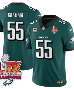 Philadelphia Eagles Nike Super Bowl LIX Champions Vapor Limited Stitched Jersey - Anthracite - Image 26