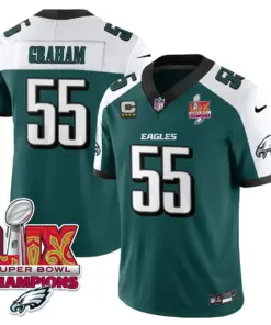 Philadelphia Eagles Nike Super Bowl LIX Champions Vapor Limited Stitched Jersey - Anthracite - Image 33