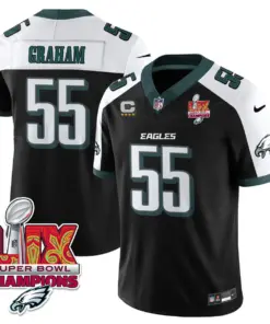 Philadelphia Eagles Nike Super Bowl LIX Champions Vapor Limited Stitched Jersey - Anthracite - Image 36