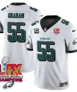 Philadelphia Eagles Nike Super Bowl LIX Champions Vapor Limited Stitched Jersey - Anthracite - Image 41
