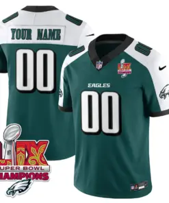 Philadelphia Eagles Nike Super Bowl LIX Champions Vapor Custom Limited Stitched Jersey - Black - Image 5